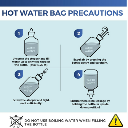 दर्द से राहत के लिए (छोटा) रबर गर्म पानी हीटिंग पैड बैग