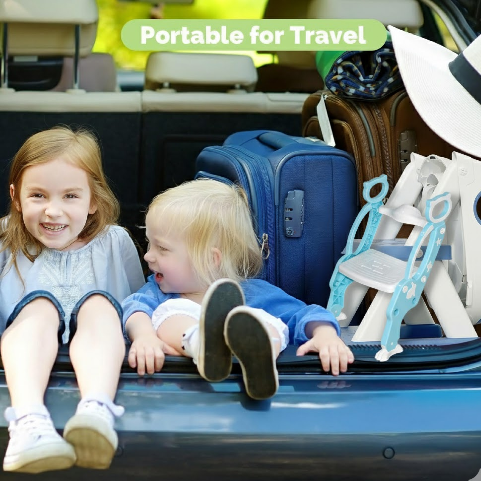 2 इन 1 पॉटी ट्रेनिंग टॉयलेट सीट स्टेप स्टूल सीढ़ी के साथ टॉडलर्स के लिए