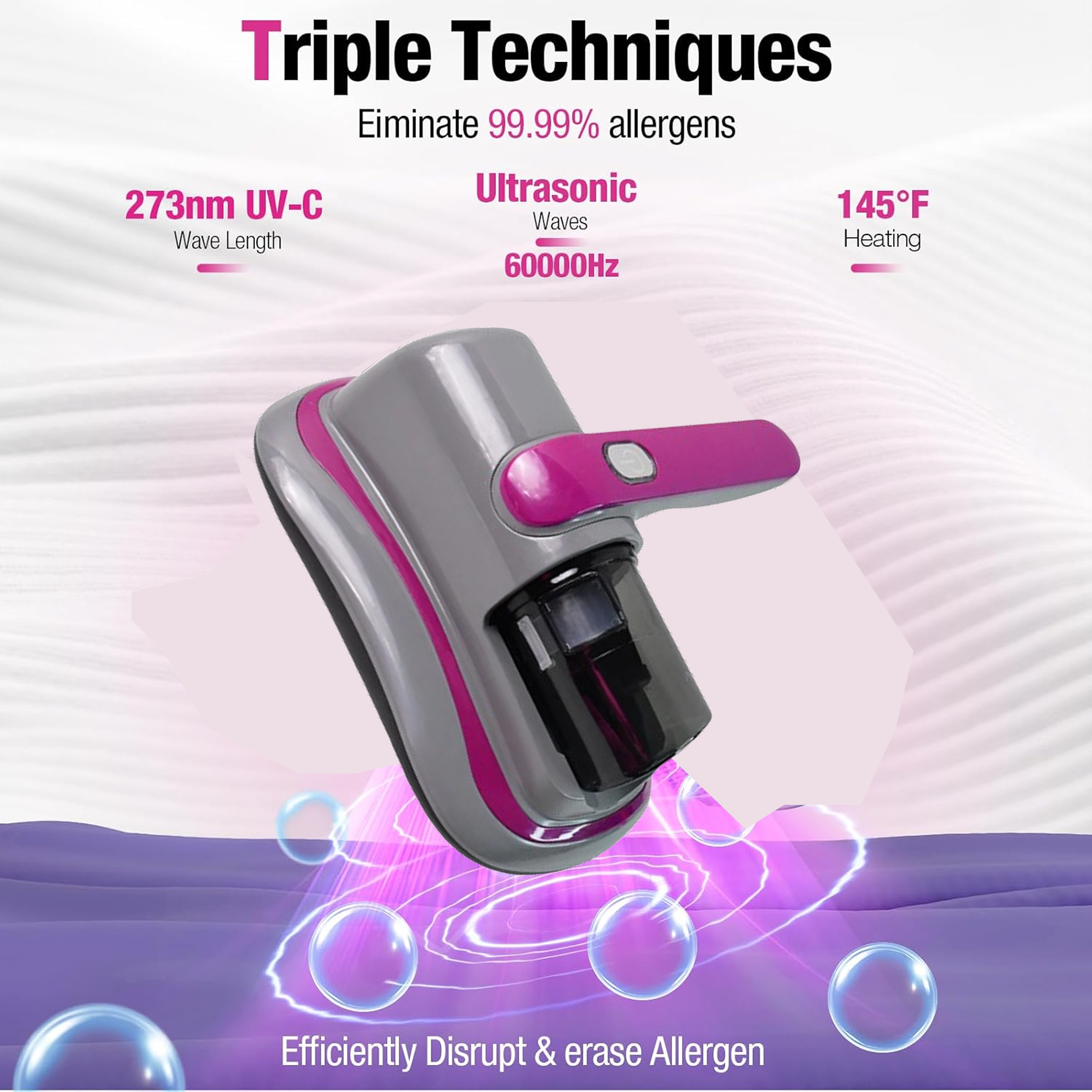 Low Noise Vacuum Cleaner for Bed