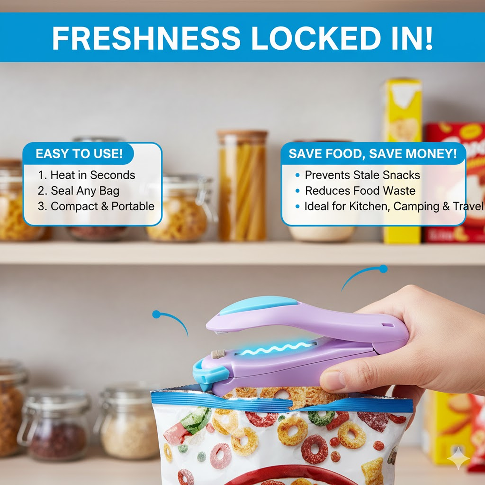 Hand Held Sealer (Mini Sealing Machine / Mix Color / 1 Pc)