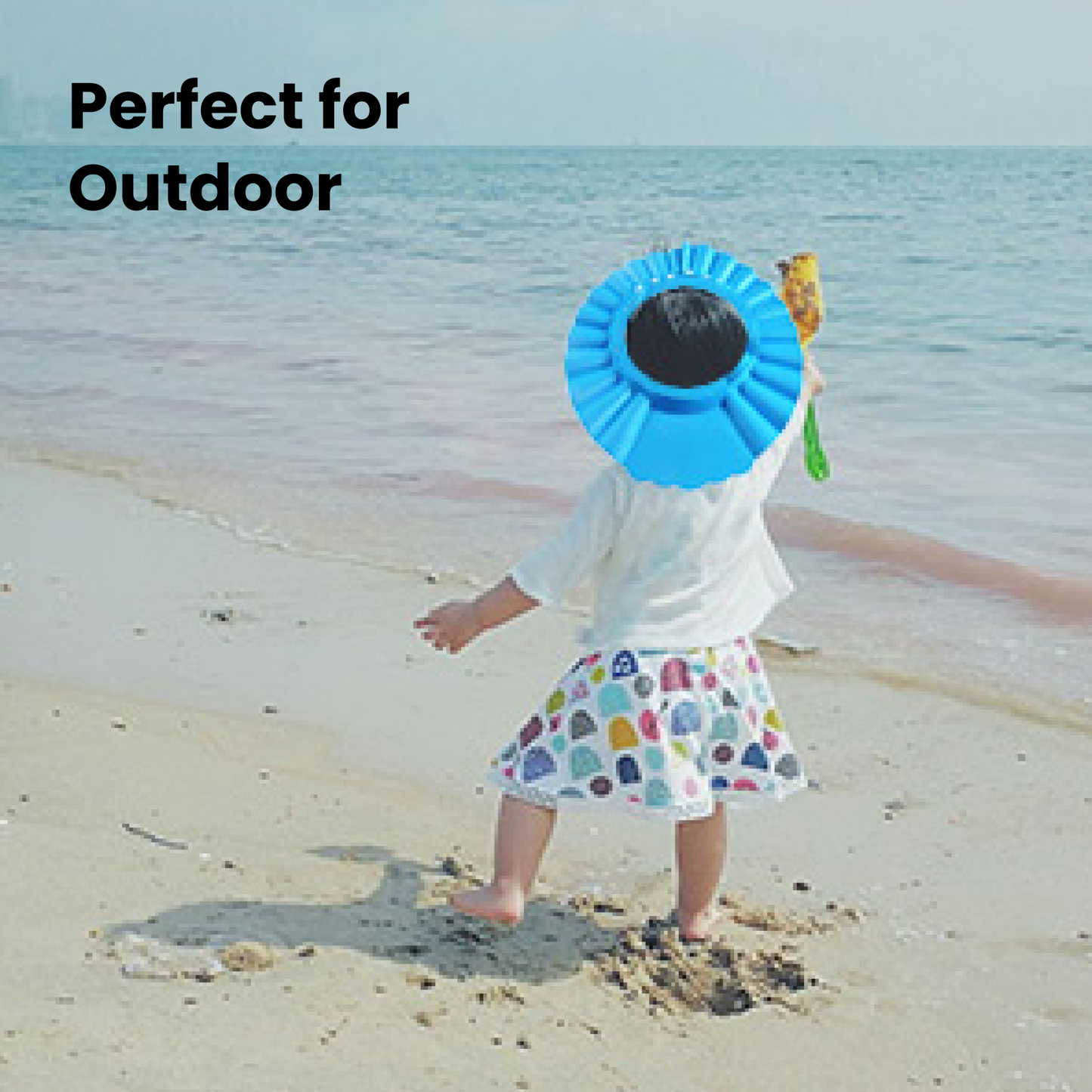 0378B એડજસ્ટેબલ સેફ સોફ્ટ બાથિંગ બેબી શાવર હેર વોશ કેપ બાળકો માટે, બેબી બાથ કેપ શાવર પ્રોટેક્શન આંખો અને કાન માટે,