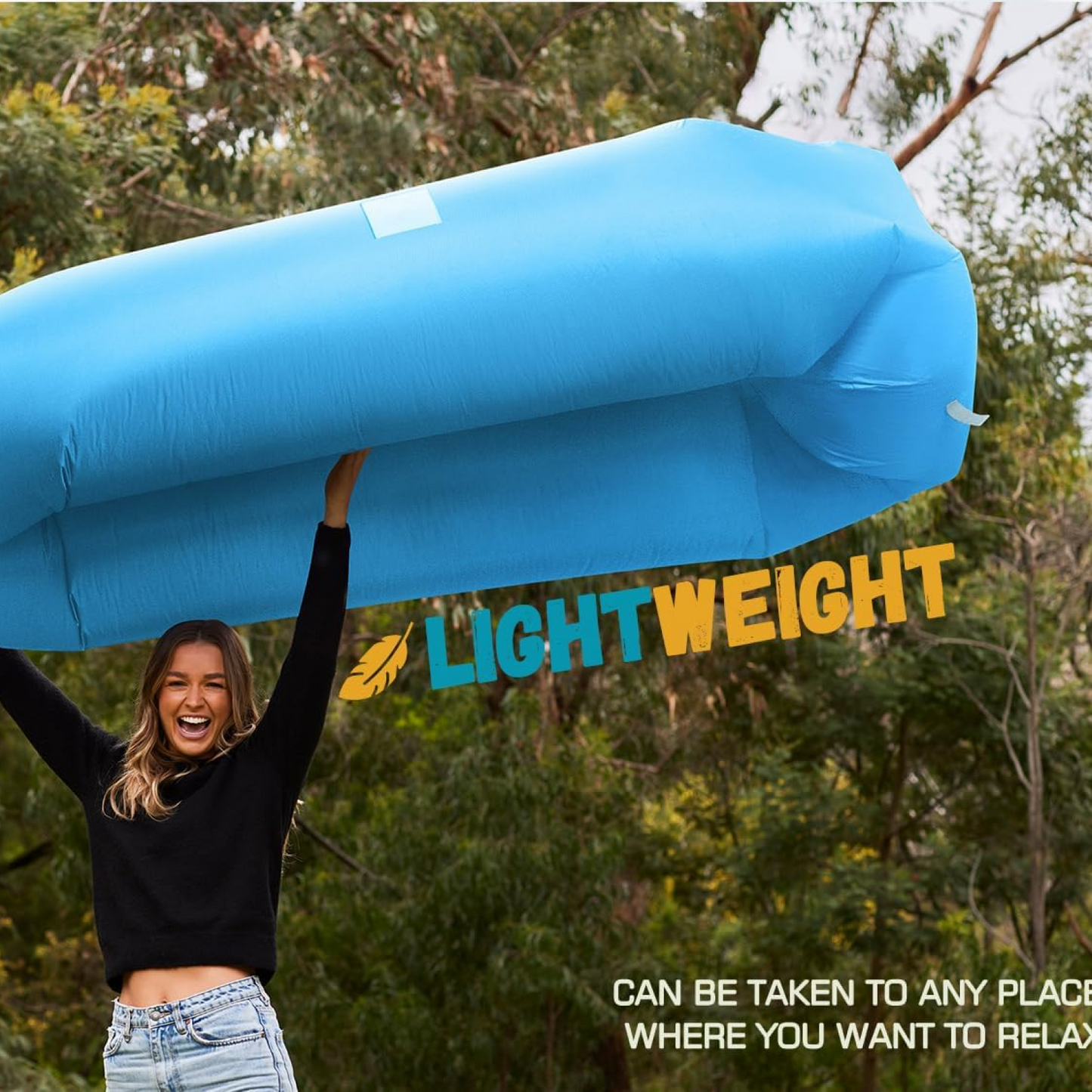 0868 કેમ્પિંગ ઇન્ફ્લેટેબલ લાઉન્જર સોફા