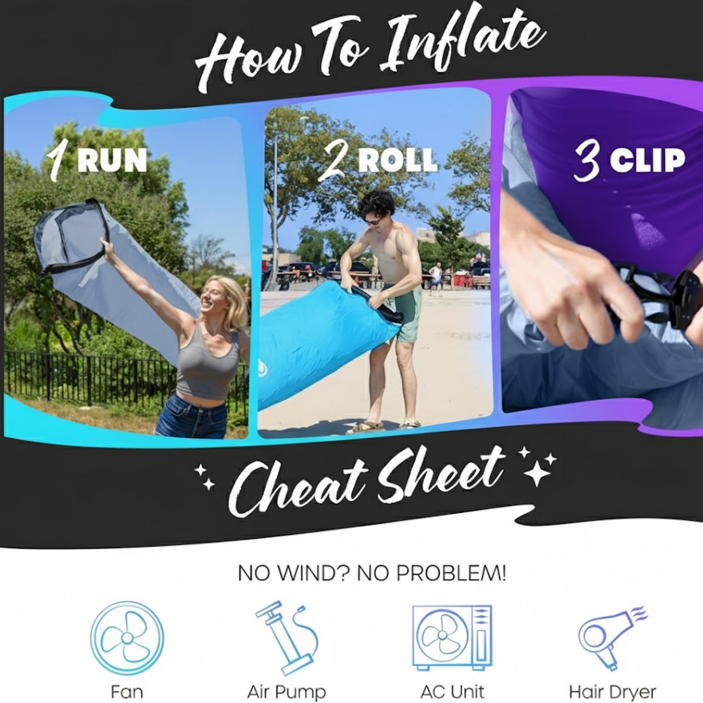 0868 કેમ્પિંગ ઇન્ફ્લેટેબલ લાઉન્જર સોફા