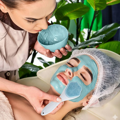 Silicone Face Scrubber Exfoliating Brush, Manual Handheld Facial Cleansing Brush (1 Pc)