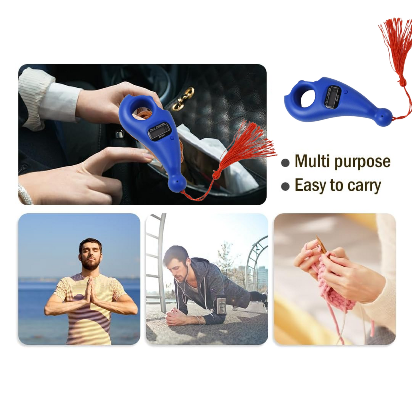 Digital Tasbih Tally Counter – Plastic Beads for Zikr/Naam Jaap