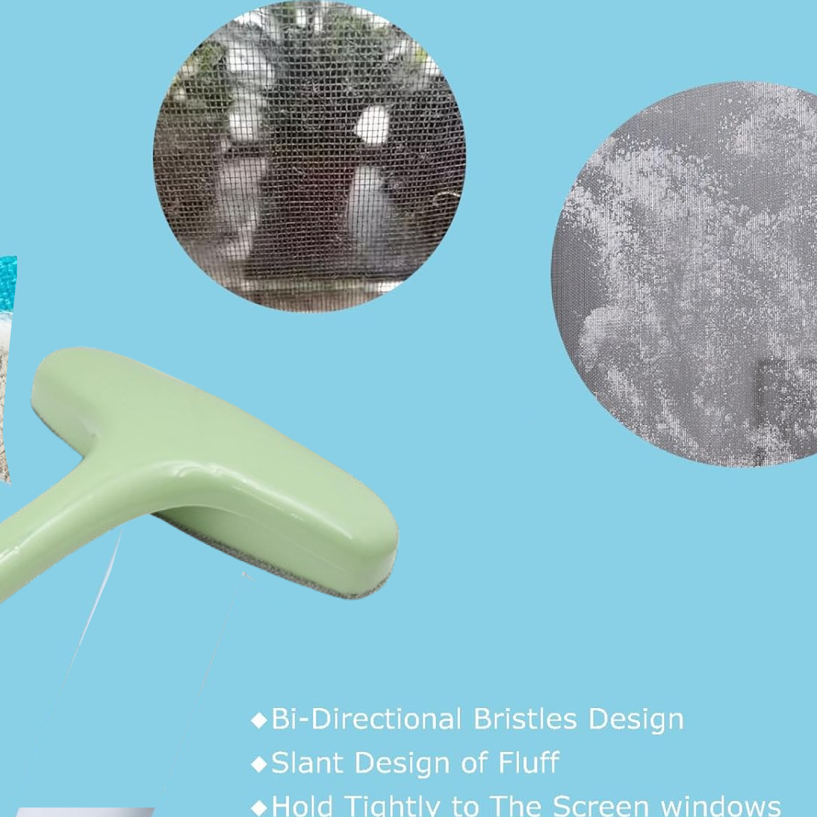 Window Screen Cleaning Brush With Extendable Handle (1 Pc)