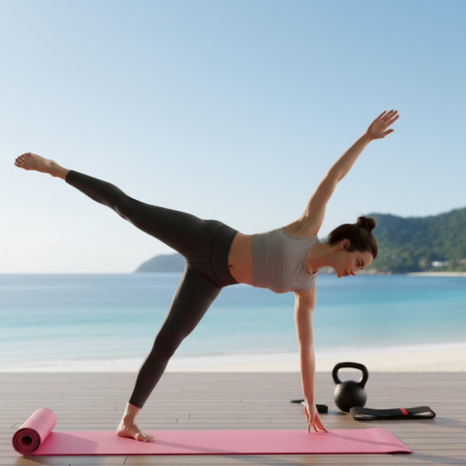 Yoga Mat Eco-Friendly For Fitness Exercise Workout Gym with Non-Slip (180x60xcm) Color may very