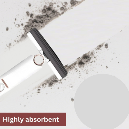 पोर्टेबल सेल्फ-स्क्वीज़ शॉर्ट मॉप, मिनी हैंड वॉश-फ़्री मज़बूत अवशोषक मॉप 1 कॉटन हेड के साथ, बाथरूम किचन टेबल के लिए सफाई स्पंज