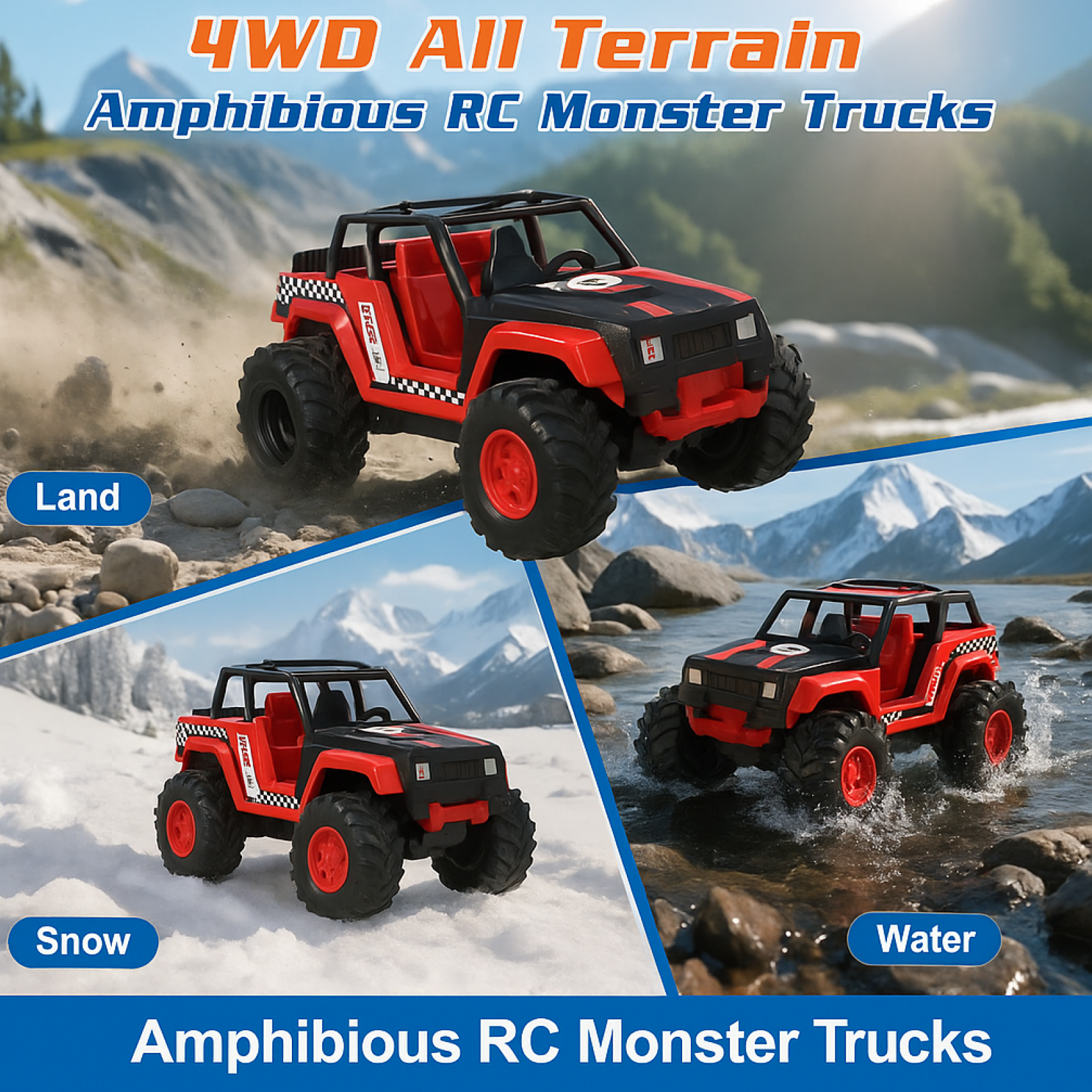 Funwoods Free-Wheel Racing Jeep Toy Car - (1 Pc)