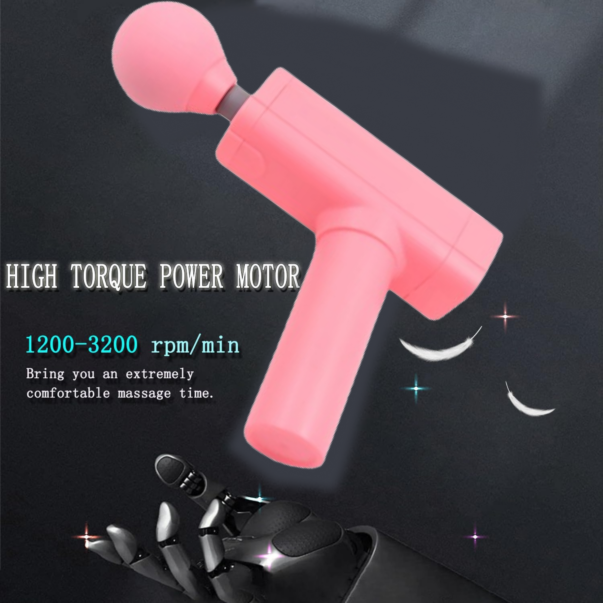 Massage Gun Deep Relax, Powerful Muscle Massager, USB Chargeable (1 Pc)