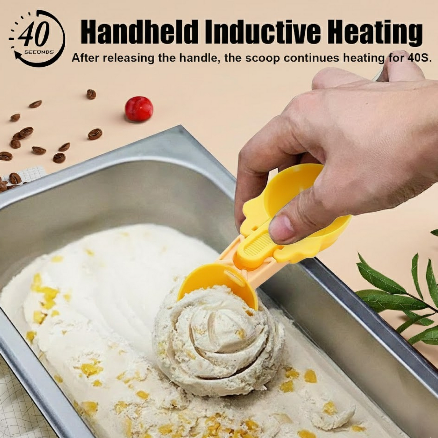 2-Piece Plastic Ice Cream & Watermelon Scooper with Trigger Dipper