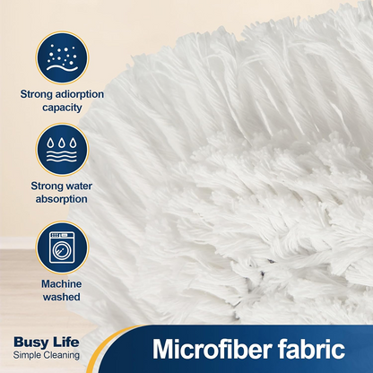 Adjustable 360° Flat Hand Mop: Floors, Walls, Ceilings (Easy Squeeze)