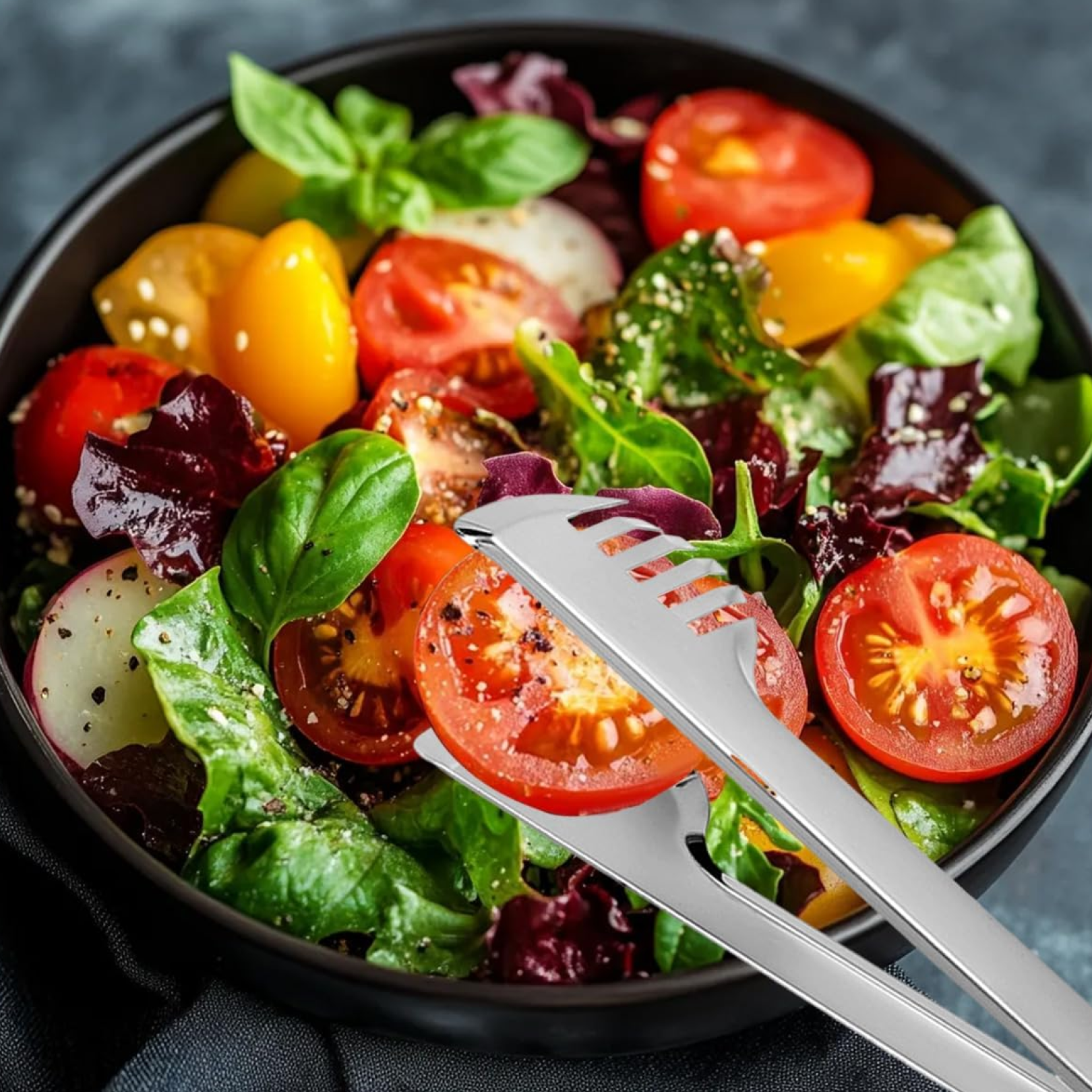 Stainless Steel Multipurpose Serving Tong – 2-in-1 Pasta & Salad Tong (1 Pc)