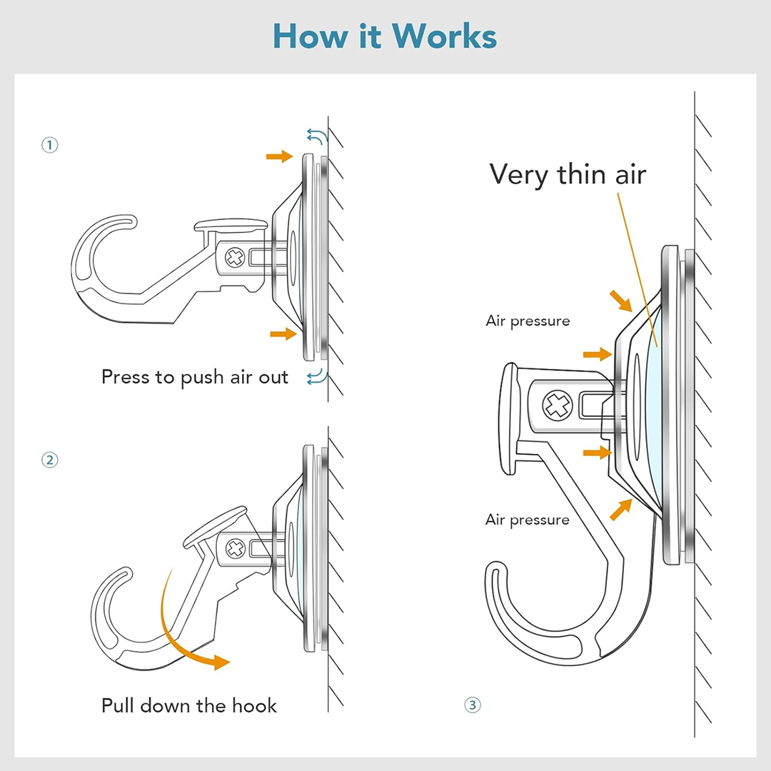 7487 પારદર્શક રબર વેક્યુમ સકર હુક્સ હેન્ગર સ્ટ્રોંગ સક્શન કપ બાથરૂમ કિચન વિન્ડો વોલ એસેસરી.