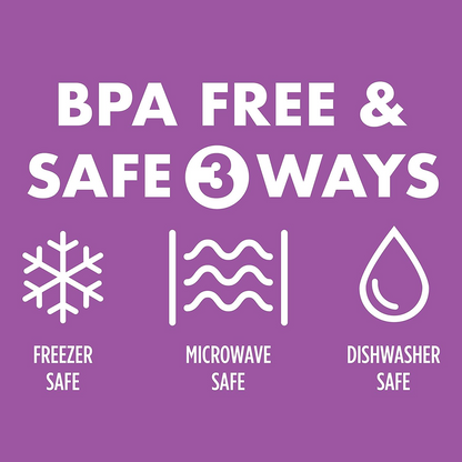 किराने के सामान, फ्रिज कंटेनर के लिए प्लास्टिक लॉक खाद्य भंडारण 4 सेक्शन कंटेनर जार।