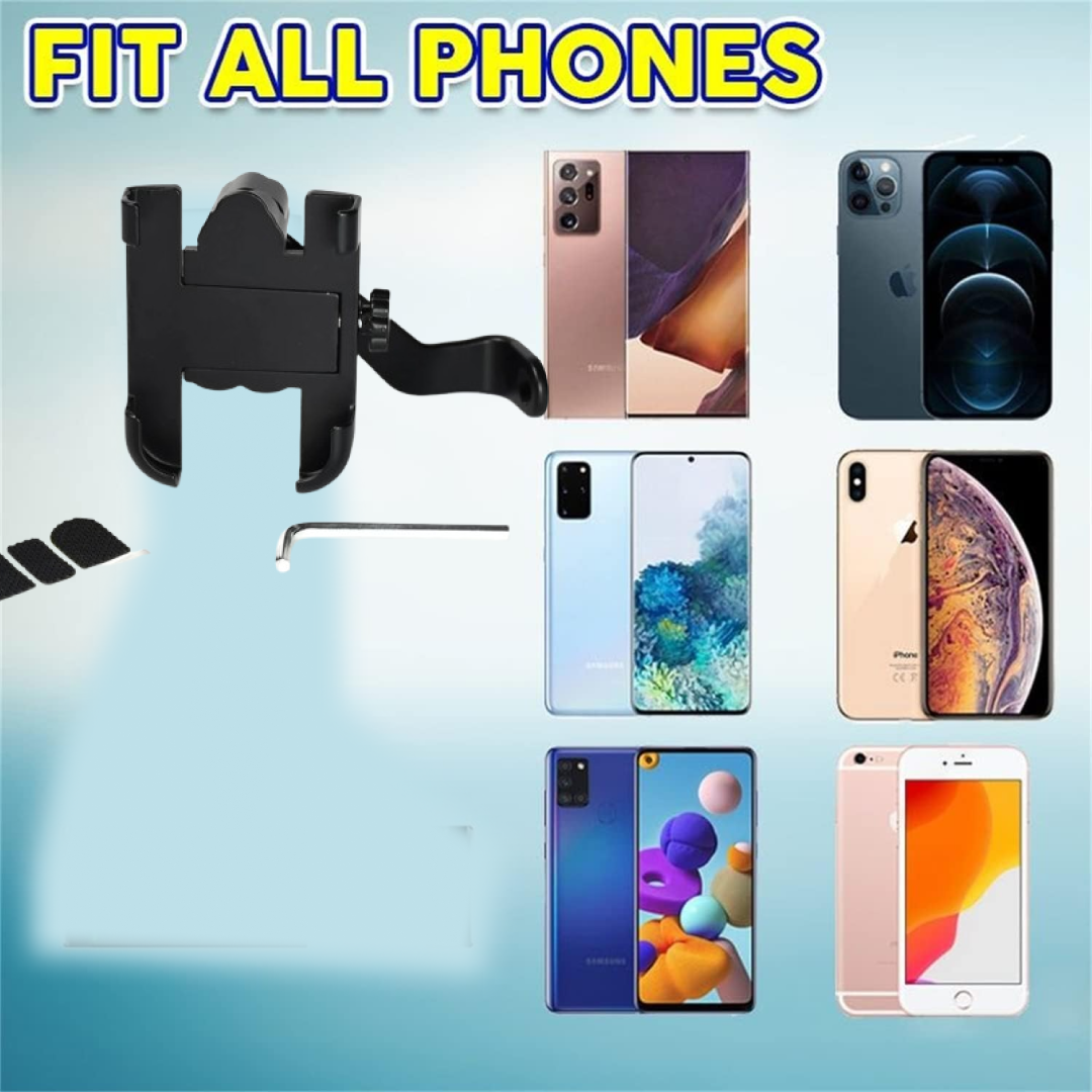 मोबाइल फ़ोन होल्डर आसानी से एडजस्ट होने वाला रियर व्यू मिरर माउंट सॉलिड मेटल क्रैडल स्टैंड बाइक और मोबाइल फ़ोन के लिए उपयुक्त