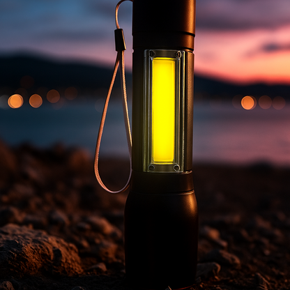 DeoDap Mini Search Rechargeable LED Flashlight - scale