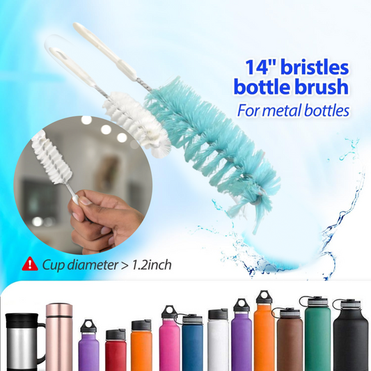 1527 સ્વેબ જાર, બોટલ, થર્મોસ, કન્ટેનર, સિંક, ડીશ, બાઉલ્સ માટે બહુહેતુક લાંબા હેન્ડલ બોટલ ક્લીનિંગ બ્રશ