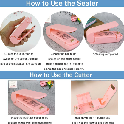 मिनी सीलिंग मशीन प्लास्टिक बैग सीलर पोर्टेबल मिनी सुपर सील पैकिंग प्लास्टिक बैग टूल सीलिंग मशीन हाथ से पकड़ने वाली हीट (1 पीस)