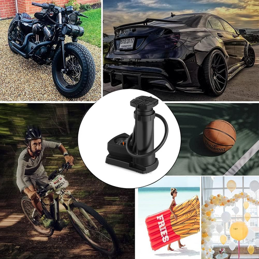 बाइक और कार के लिए मिनी फुट पंप इन्फ्लेटर