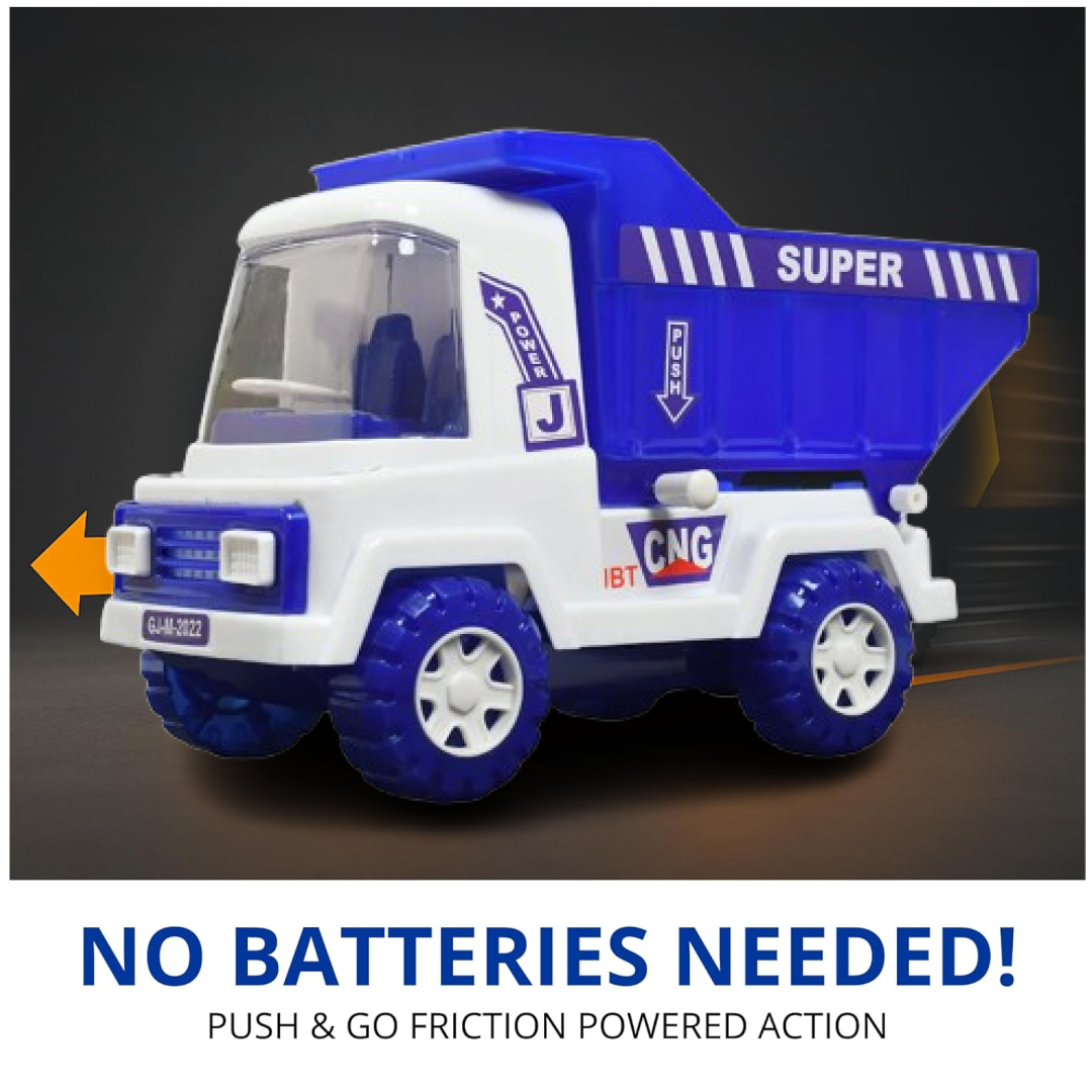 4485 મોટા કદના ઘર્ષણથી સંચાલિત ડમ્પર ટોય ટ્રક બાળકો માટે. | ઓપનિંગ કન્ટેનર ફીચર સાથે. | મજબૂત અને ટકાઉ પ્લાસ્ટિક સામગ્રી. | ઇન્ડોર અને આઉટડોર પ્લે. | લઘુચિત્ર સ્કેલ મોડલ્સ ટ્રક