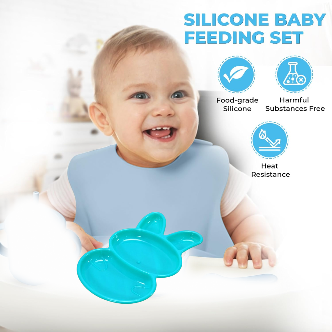 6-Piece Rabbit Shape Dish Set for Kids (Multicolor)