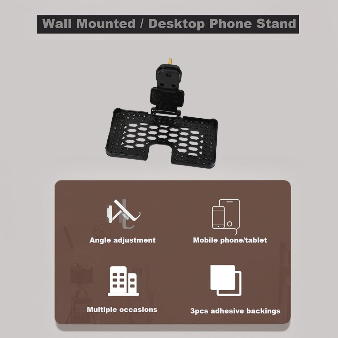 Multi-Purpose Wall Holder Stand for Charging Mobile (Black)