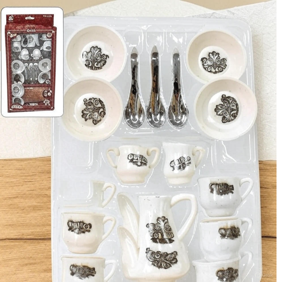 टिकल्स चाय खिलौना सेट | कॉफी रसोई प्लास्टिक सेट खिलौना बच्चों, लड़कों और लड़कियों के लिए (15 पीस)