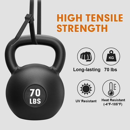 4 इंच नायलॉन सेल्फ लॉकिंग केबल टाई, हैवी ड्यूटी मजबूत ज़िप वायर टाई। 100 पीस का पैक - काला