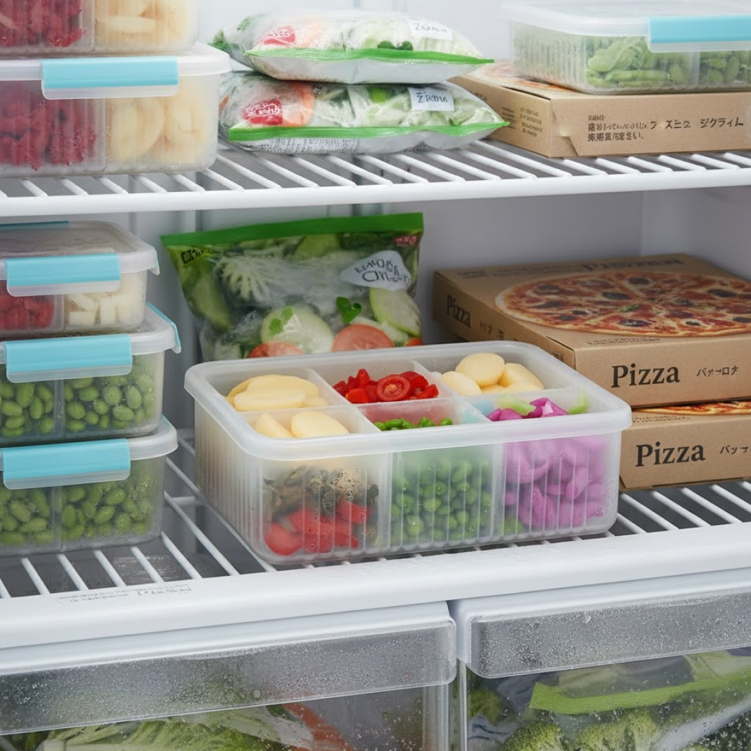 Fridge Storage Box – Freezer & Kitchen Organizer for Vegetables & Food (1 Pc)