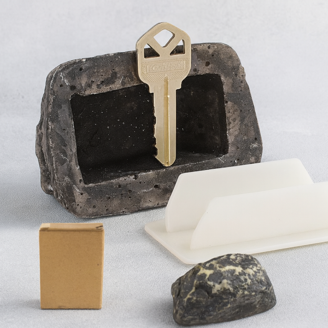 Realistic Fake Rock Key Hider – Weatherproof Outdoor Key Storage for Emergencies (1 Pc)