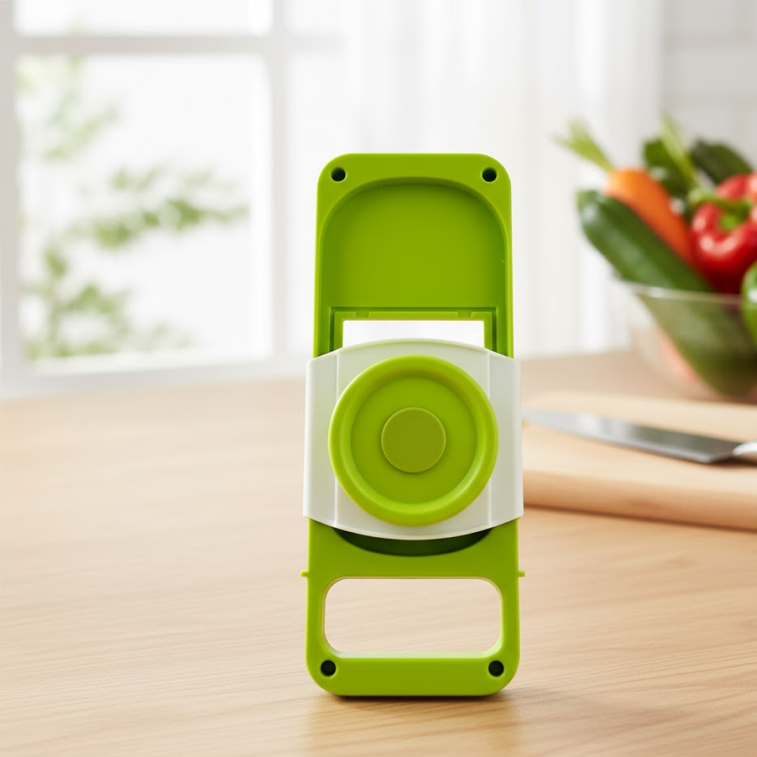 Slicer for Kitchen 5 in 1 Foldable Vegetable Slicer Blade Potato Cutter, Veggie Slicer, Onion Slicer, Julienne Grater with Protective Guards, Stainless Steel Blade