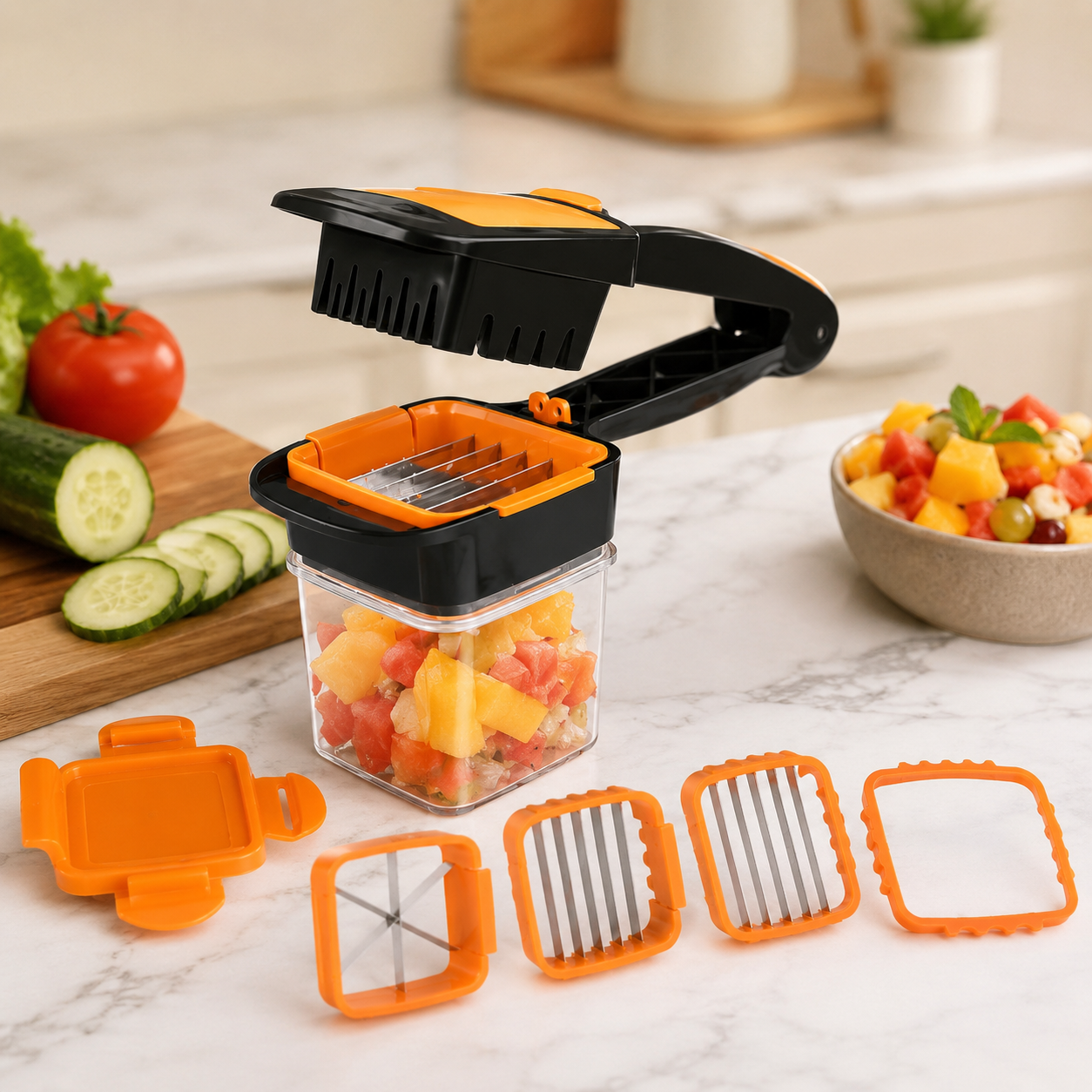 Vegetable Chopper 5-in-1 – Multi-functional Food Dicer | Quickslice