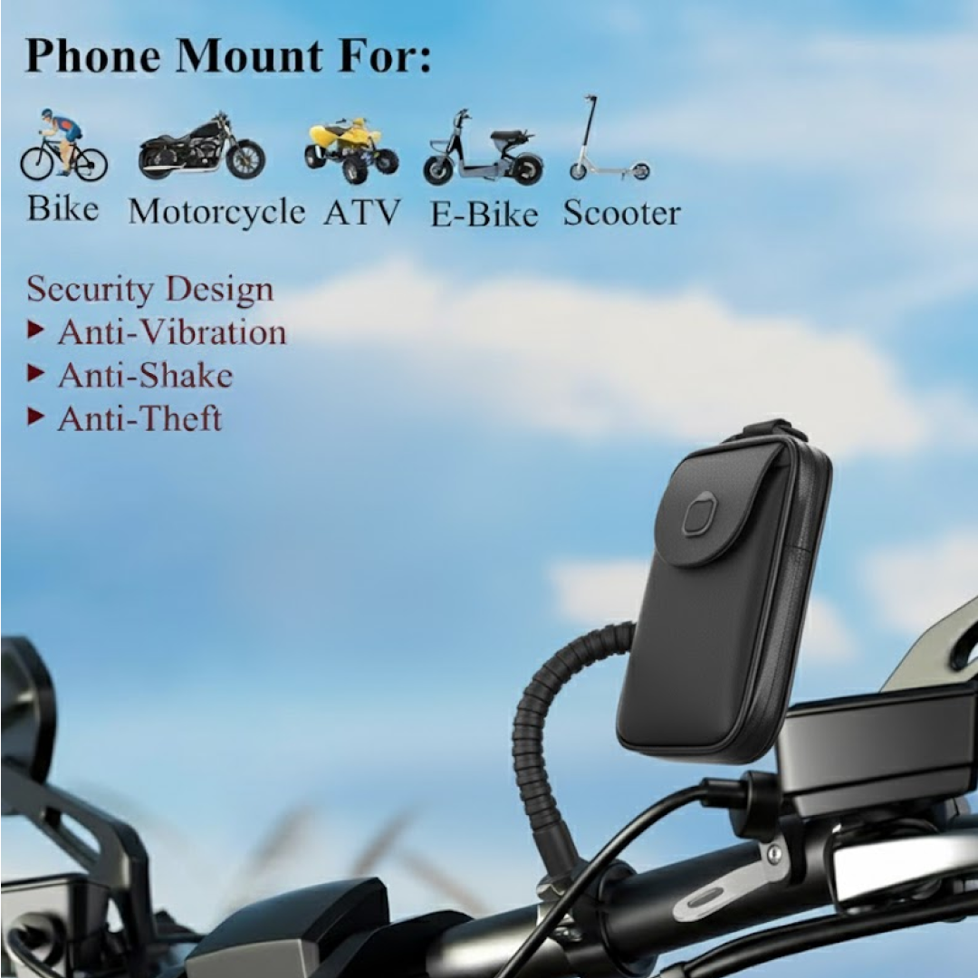 Phone Holder Case Weather Resistant Bike Mount (1 Pc)