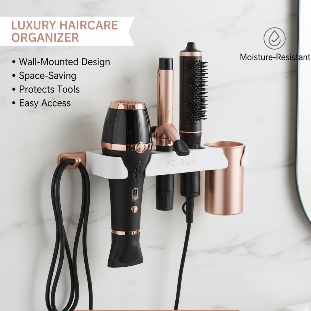 Hair Dryer Wall Mount, Self Adhesive Hair Dryer Holder (1 Pc)