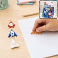 Fun Erasers for Kids – Gun & Plane Shapes (4-Pack) | TinyTrendy