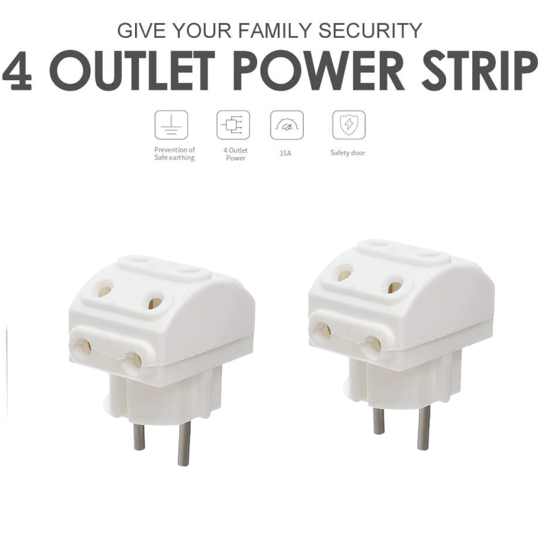 5-Way 2 Pin Multi-Plug Socket / Converter (1 Pc)