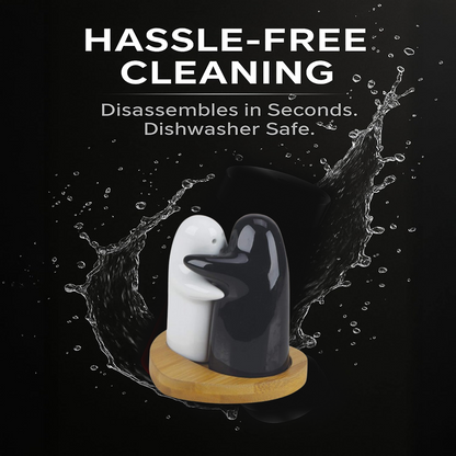 Salt and Pepper Seasoning and Spice Shakers Cute Plastic (2 Pcs Set)