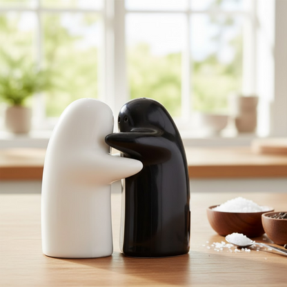 Salt and Pepper Seasoning and Spice Shakers Cute Plastic (2 Pcs Set)