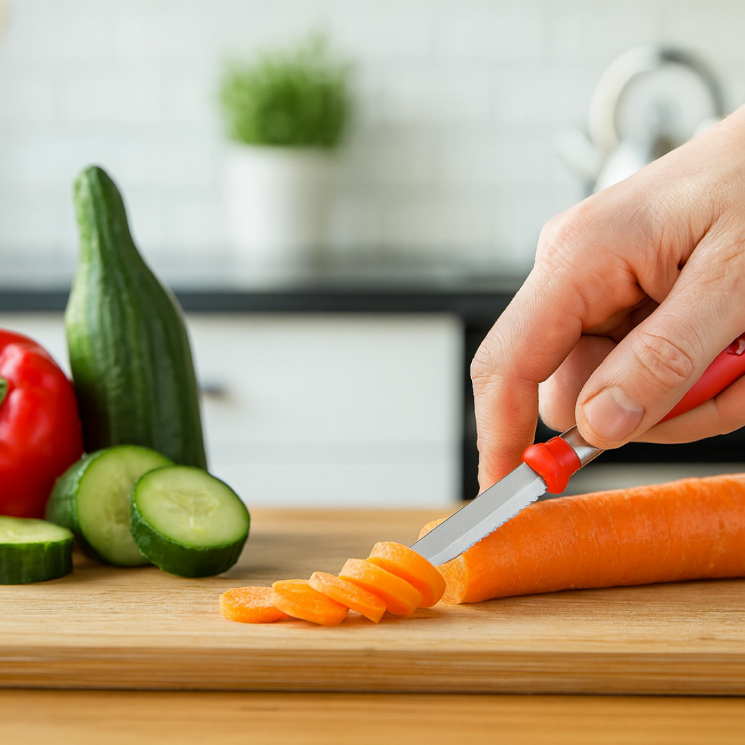 Multipurpose 2-in-1 Stainless Steel Knife & Peeler (1 Pc)