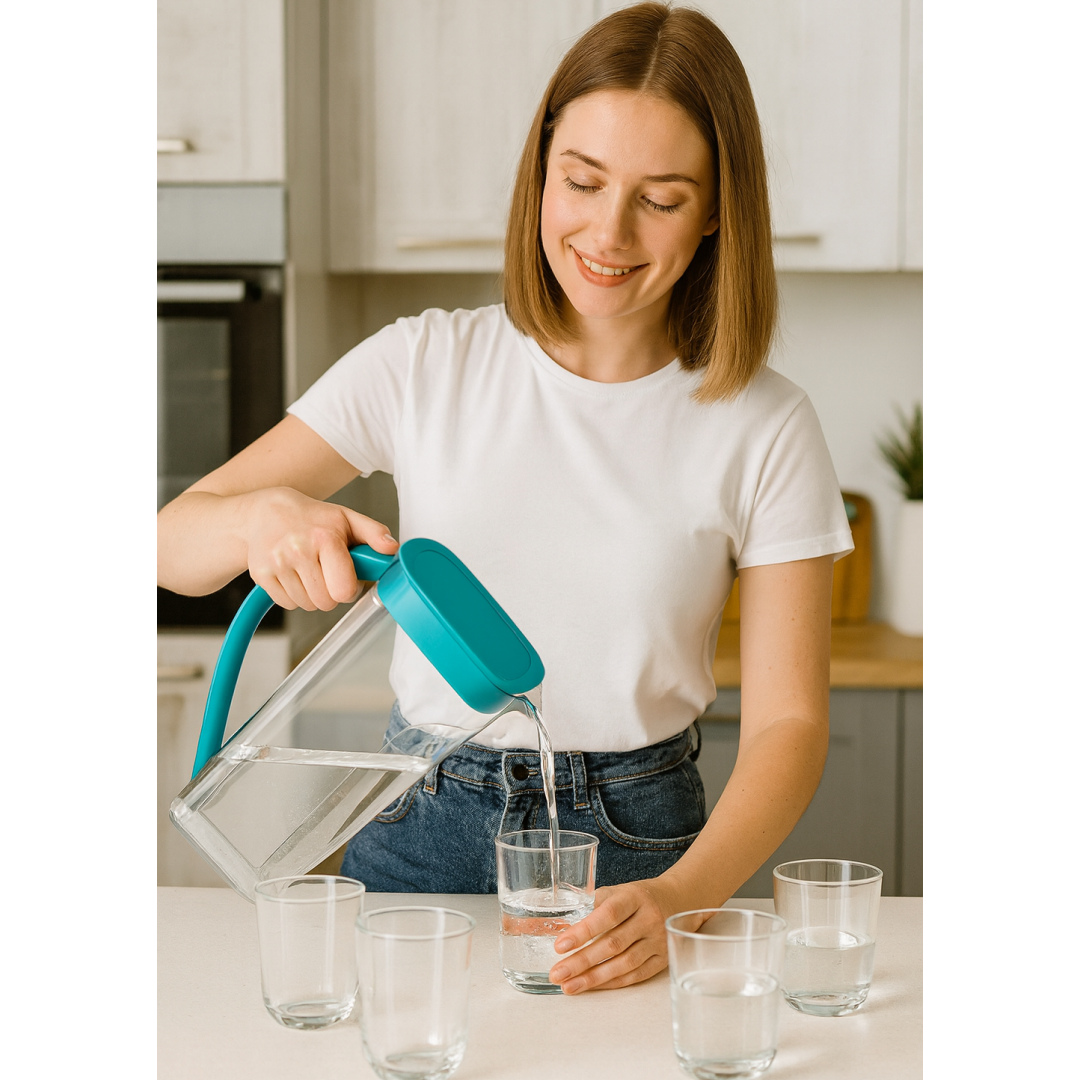 Supermom Plastic Marina Jug with 6 Glass Set