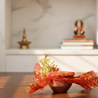 vastu Kalash Pooja Decorative Copper-Style Kalash - (1 set)