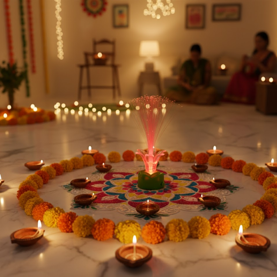 LED Candlelight Colourful Candle Decoration LED Light, Diwali (1 Pc / Multicolor Light)