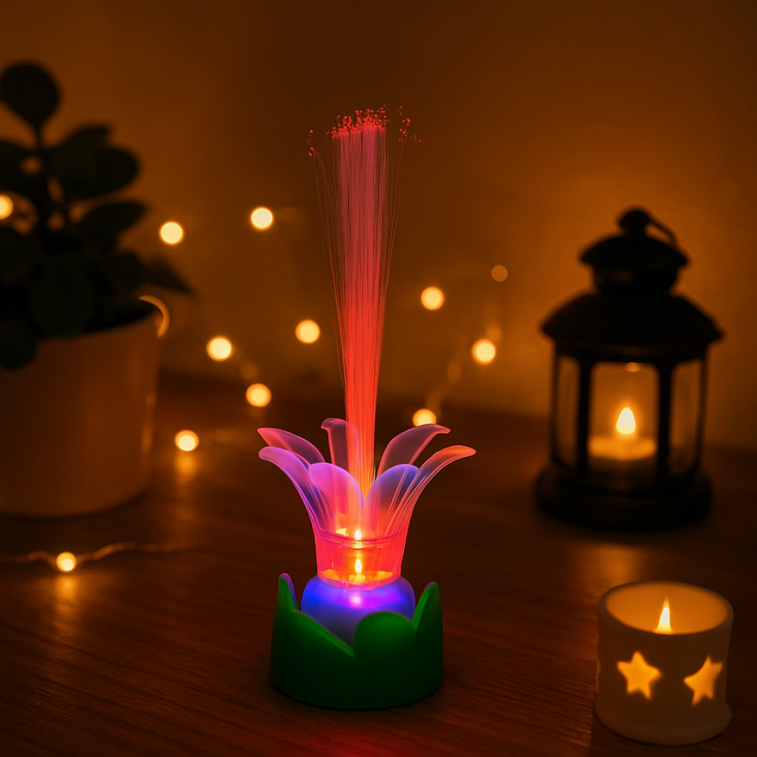 LED Candlelight Colourful Candle Decoration LED Light, Diwali (1 Pc / Multicolor Light)
