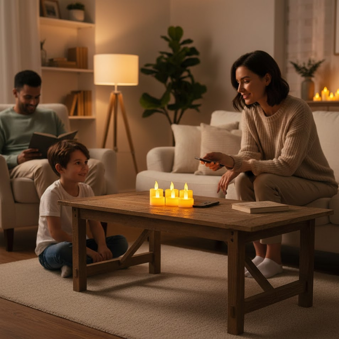 Premium 6 Piece LED Flameless Candle Light Set with Remote Control