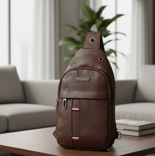 Waterproof Anti Theft Cross-body fanny pack waist bag, Shoulder Bags Chest Men Casual fashion USB Charging earphone hook Sling Travel Bag (1 Pc)