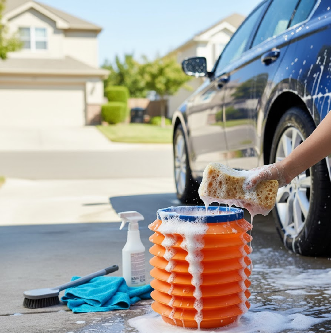 🎁 🎁 Foldable Storage Bucket – Water Container & Dustbin for Home, Car, Kitchen
