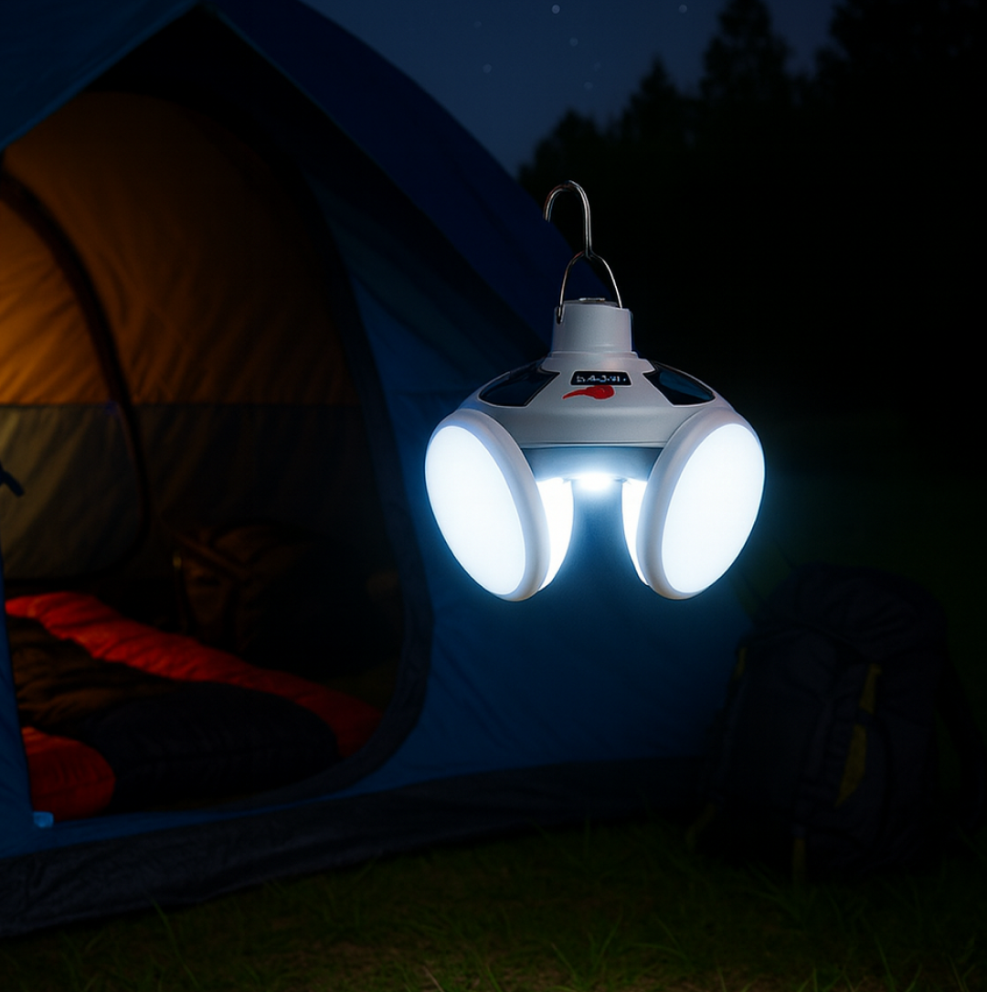 12590 સોલર મલ્ટી-ફંક્શનલ ઇમરજન્સી એલઇડી લાઇટ બલ્બ સાથે યુએસબી ચાર્જિંગ, એલઇડી કેમ્પિંગ લેમ્પ, કેમ્પિંગ લેમ્પ, યુએસબી રિચાર્જેબલ, 5 બ્રાઇટનેસ લાઇટ મોડ્સ, ફોલ્ડેબલ કેમ્પિંગ લાઇટ, SOS IP65 વોટરપ્રૂફ કેમ્પિંગ લાઇટ, બ્લેકઆઉટ ઇમરજન્સી સાધનો, કેમ્પિંગ ગેજેટ્સ