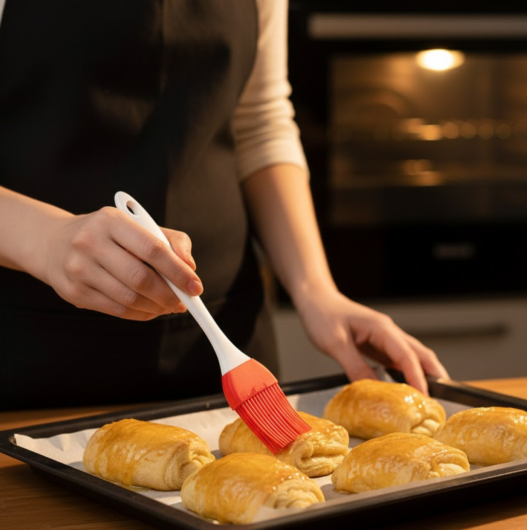 Spatula and Pastry Brush for Cake Decoration