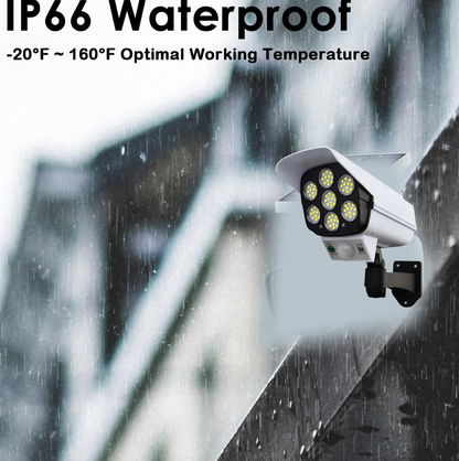 सोलर लाइट आउटडोर मोशन सेंसर सुरक्षा कैमरा आकार का डमी वॉल लैंप (1 पीस)